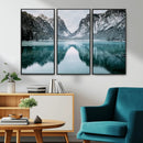 Mountain Lake Wall Art Canvas Print – Framed Toblacher See