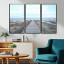 Beach Boardwalk Wall Art Canvas Print – Framed Coastal