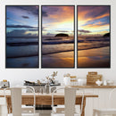 Beach Sunset Wall Art Canvas Print – Tropical Ocean Waves