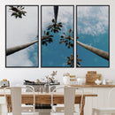 Tropical Palm Trees Wall Art Canvas Print – Framed