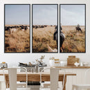 Western Wall Art Canvas Print – Framed Cowboy Cattle Drive by MyGreatCanvas | Canvas Wall Art Prints | Photo Prints & Wall Decor