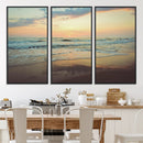 Sunset Seascape Wall Art Canvas Print – Framed Pastel Ocean