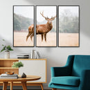 Vintage Wildlife Wall Art Canvas Print – Misty Landscape