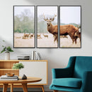 Rustic Deer Wall Art Canvas Print – Forest Woodland Stag