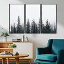 Foggy Forest Wall Art Canvas Print – Framed Misty Pines