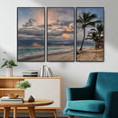 Tropical Storm Wall Art Canvas Print – Framed Moody Beach