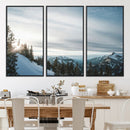 Snowy Mountain Wall Art Canvas Print – Frosty Peaks Alpine