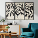 Wild Horse Stampede Wall Art Canvas Print – Monochrome by MyGreatCanvas | Canvas Wall Art Prints | Photo Prints & Wall Decor