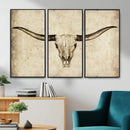 Longhorn Skull Wall Art Canvas Print – Rustic Western by MyGreatCanvas | Canvas Wall Art Prints | Photo Prints & Wall Decor