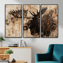 Moose Canvas Wall Art — Rustic Wildlife Painting Print | by MyGreatCanvas | Canvas Wall Art Prints | Photo Prints & Wall Decor