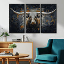 Rustic Longhorn Bull Wall Art Canvas Print – Vintage Western by MyGreatCanvas | Canvas Wall Art Prints | Photo Prints & Wall Decor