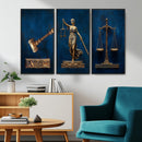 Lady Justice Wall Art Canvas Print – Elegant Gold Legal by MyGreatCanvas | Canvas Wall Art Prints | Photo Prints & Wall Decor