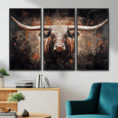Abstract Longhorn Wall Art Canvas Print – Vintage Western by MyGreatCanvas | Canvas Wall Art Prints | Photo Prints & Wall Decor