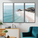 Aerial Beach Wall Art Canvas Print, Coastal Ocean Waves and by MyGreatCanvas | Canvas Wall Art Prints | Photo Prints & Wall Decor