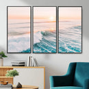 Sunset Surfing Wall Art Canvas Print, Ocean Wave Surfer with by MyGreatCanvas | Canvas Wall Art Prints | Photo Prints & Wall Decor