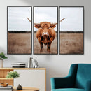 Longhorn Bull Wall Art Canvas Print – Framed Rustic by MyGreatCanvas | Canvas Wall Art Prints | Photo Prints & Wall Decor