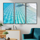 Crystal Clear Ocean Water Sunlit Reflections Palm Shadow Sandy Beach Tropical Wall Art for Home, Office Decor by MyGreatCanvas | Canvas Wall Art Prints | Photo Prints & Wall Decor