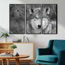 Wild Wolf Blue Eye Wall Art Canvas Print