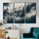 Foggy Pine Forest Wall Art – Framed Black White Nature by MyGreatCanvas | Canvas Wall Art Prints | Photo Prints & Wall Decor