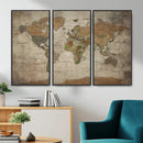 World Map Canvas Print – Framed Travel Map Wall Art for by MyGreatCanvas | Canvas Wall Art Prints | Photo Prints & Wall Decor