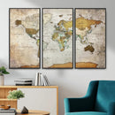 Personalized World Map Canvas Print – Colorful Watercolor by MyGreatCanvas | Canvas Wall Art Prints | Photo Prints & Wall Decor