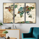 World Map Canvas Print – Framed Detailed Map of the World by MyGreatCanvas | Canvas Wall Art Prints | Photo Prints & Wall Decor
