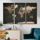 Vintage World Map Canvas Wall Art – Framed Travel Map for by MyGreatCanvas | Canvas Wall Art Prints | Photo Prints & Wall Decor