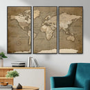 World Map Wall Art Canvas Print, Framed Map Art Picture by MyGreatCanvas | Canvas Wall Art Prints | Photo Prints & Wall Decor