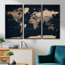 World Map Canvas Print – Detailed Map of the World Wall Art by MyGreatCanvas | Canvas Wall Art Prints | Photo Prints & Wall Decor