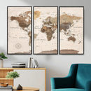 World Map Canvas Print – Framed Detailed Map of the World by MyGreatCanvas | Canvas Wall Art Prints | Photo Prints & Wall Decor