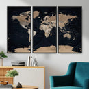 Grunge Wall Art World Map Canvas Print by MyGreatCanvas | Canvas Wall Art Prints | Photo Prints & Wall Decor