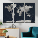 Colorful Watercolor World Map Canvas Print – Vibrant Framed