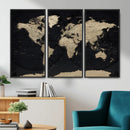 World Map Wall Art Print – Detailed Map of the World Wall by MyGreatCanvas | Canvas Wall Art Prints | Photo Prints & Wall Decor