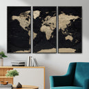 World Map Wall Art Print – Detailed Map of the World Wall
