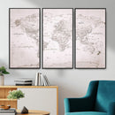 World Map Canvas Print – Detailed Map of the World Wall Art