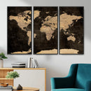 World Map Canvas Print – Detailed Map of the World Wall Art