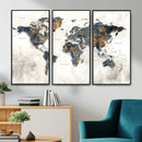 World Map Wall Art Canvas Print for Office Wall Decor by MyGreatCanvas | Canvas Wall Art Prints | Photo Prints & Wall Decor