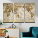 World Map Canvas Print – Detailed Map of the World Wall Art by MyGreatCanvas | Canvas Wall Art Prints | Photo Prints & Wall Decor