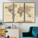 Extra Large World Map Canvas Print – Detailed Map of the by MyGreatCanvas | Canvas Wall Art Prints | Photo Prints & Wall Decor
