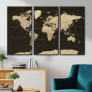 World Map Canvas Print – Framed World Map Wall Art for