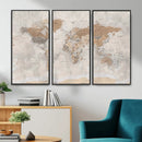 Detailed World Map Wall Art Canvas Print for Home and Office Decor by MyGreatCanvas | Canvas Wall Art Prints | Photo Prints & Wall Decor