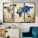 World Map Canvas Print – Colorful Abstract Travel Map, by MyGreatCanvas | Canvas Wall Art Prints | Photo Prints & Wall Decor