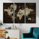 Blue World Map Canvas Wall Art – Framed Modern Travel Map by MyGreatCanvas | Canvas Wall Art Prints | Photo Prints & Wall Decor