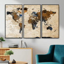 World Map Canvas Print – Framed Travel Map Wall Art for by MyGreatCanvas | Canvas Wall Art Prints | Photo Prints & Wall Decor