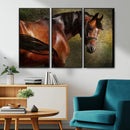 Majestic Brown Horse Wall Art Canvas Print – Framed