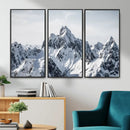Snowy Mountain Range Canvas Print, Alpine Peaks Landscape by MyGreatCanvas | Canvas Wall Art Prints | Photo Prints & Wall Decor