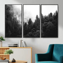 Black White Forest Wall Art Canvas Print, Misty Pine Tree by MyGreatCanvas | Canvas Wall Art Prints | Photo Prints & Wall Decor