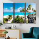 Barbados Beach Wall Art Canvas Print, Palm Tree Ocean by MyGreatCanvas | Canvas Wall Art Prints | Photo Prints & Wall Decor