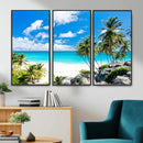Barbados Beach Wall Art Canvas Print, Palm Tree Ocean by MyGreatCanvas | Canvas Wall Art Prints | Photo Prints & Wall Decor