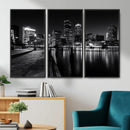 Boston Wall Art Canvas Print, Boston City Downtown Night by MyGreatCanvas | Canvas Wall Art Prints | Photo Prints & Wall Decor
